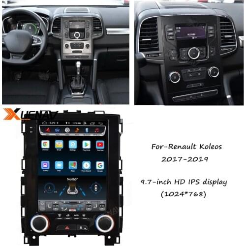 XUENAV GPS Navigation 9.7 inch Android System Vertical Screen Car For-Renault Koleos2017-2019 Radio Multimedia Stereo Player