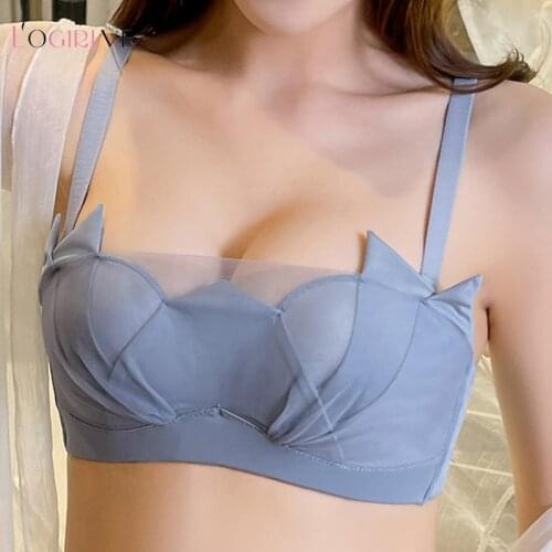 Logirlve Sexy Lingerie Bras for Women Bralette for Small Chest Wireless Push Up Underwear Wedding Dress Underwear Breathable Bra