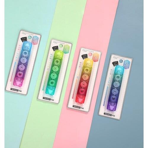 1 Pcs Random Colors Correction Tape And Point Glue Two In One Creative Portable Multifunctional Kawaii Tape School Supplies