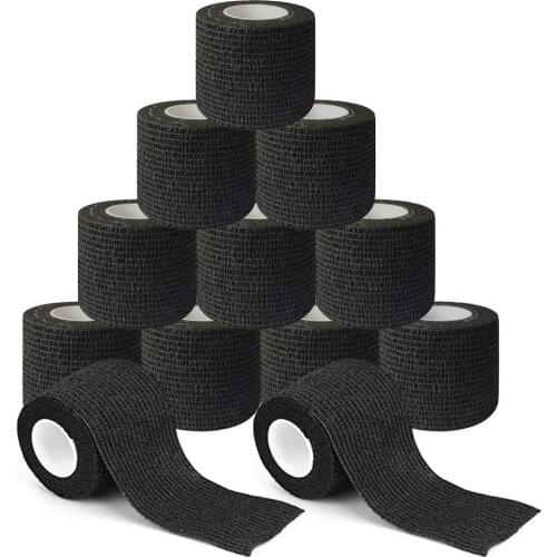 12PCS Tattoo Grip Bandage Cover Wraps 5cm Nonwoven Waterproof Self Adhesive Finger Wrist Protection for Tattoo Accessories