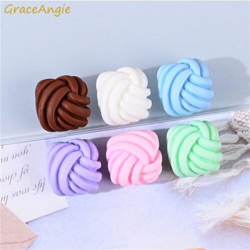 20Pcs Resin Kawaii Flatback cream candy balls cream mobile phone case accessories handmade hairpins stationery boxes diy Studs