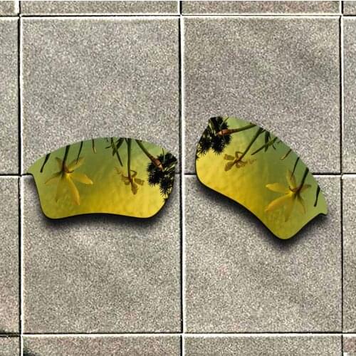 24K Gold Polarized Sunglasses Replacement Lens for-Oakley Half Jacket 2.0 XL Frame 100% UV Protection Good Fitness