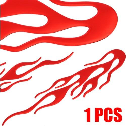3D Waterproof Motorcycle Auto Flared Fire Sticker Decal Emblem Label Badge Decor For Motorbike Scooter Stickers Decorative