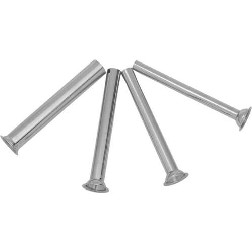 4Pcs Stuffing Tubes Sausage Stuffer Funnels Nozzles Silver 165mm/6.5inch
