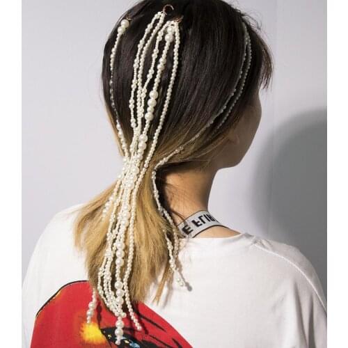 50pcs/lot Beads Mixing Elements Headwear Pearl Hair Clip Tassel Handmade Clips Hair Styling Tools Hair Accessories HA1143