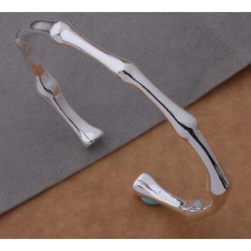 AB069 Hot Sale High Quality Silver Color Fine Jewelry,Wholesale Fashion Jewelry High Quality Fashion Bangles Bamboo Bracelets