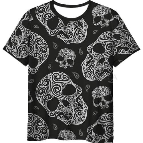 New Fashion Hot Sale 3D Print Paisley Bandana Mens Womens T-shirt Casual Style Design Short Sleeves Summer Handsome Tee V5