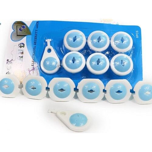 DHL 500set 6 pcs/set European security Child Electric Socket Outlet Plug Two Phase Safe Lock Cover Baby Kids Safety