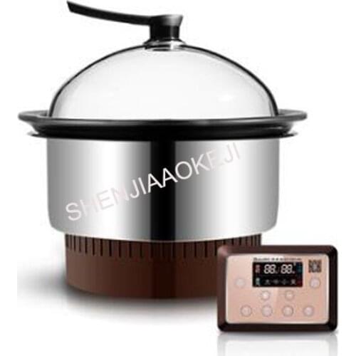 Electric steam pot Slow Cooker Ceramic steam seafood pot Household multifunctional upper steamed and under boiled 220V 1PC
