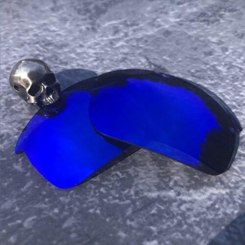 Firtox True Polarized Enhanced Replacement Lenses for-Oakley Bottlecap Sunglass (Lens Only)-Deep Blue Mirror