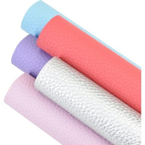 HSD-Diy Craft Supplies 20*34cm Solid Colorful Litchi Faux Synthetic