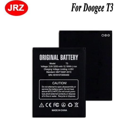 JRZ For Doogee T3 Phone Battery 3200mAh Hight Capacity 3.8V Top Quality Replacement Batteries