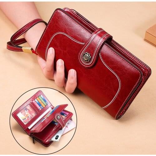 Hot Leather Wallets Women Rfid Hasp Portefeuille Femme Purse Clutch Ladies Wallet Phone Case Woman Wallet And Purse Card Holder