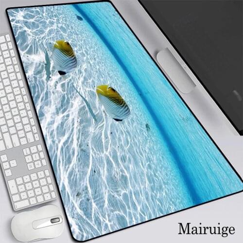 Ocean and Fish Art Mouse Pad Computer Desktop Pad XXL Gamer Keyboard Speed Mousepad Gaming Accessories PC Laptop Desk Mat Carpet