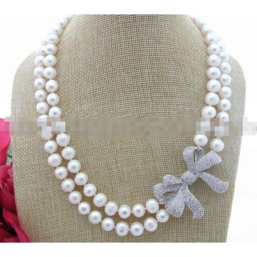 Beautiful 9-10 MM White Pearl Necklace Pendant