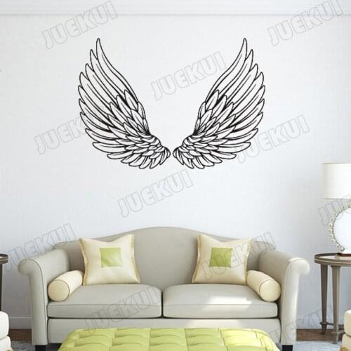 Angel Wings Wall Stickers for Girls Bedroom Sweet Home Decor Art Decoration Vinyl Waterproof Decals Living Room Poster TA218