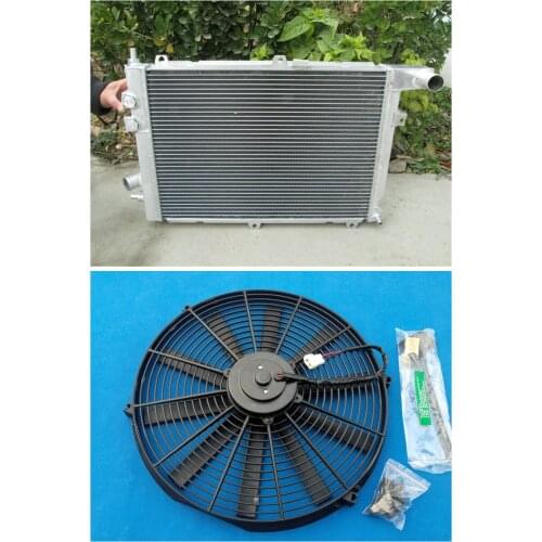 Hot Selling 2 Core 50MM Aluminum Alloy Radiator+Fan For Opel Vauxhall Calibra Turbo C20LET