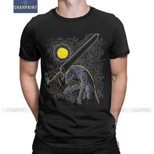 Men T-Shirts Swordsman Berserk Vintage Cotton Tees Short Sleeve Guts Manga Gatsu Sacrifice Zodd Anime T Shirts Clothing 4XL 5XL