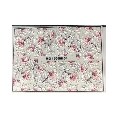 6d DIY Cubic Engraved Flower Serious Non-trace Nail Stickers Water Slide Decals for Girls Women Gifts