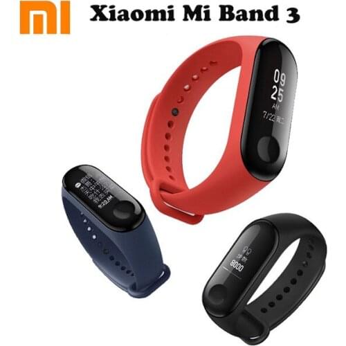 In Stock Original Xiaomi Mi Band 3 Smart Bracelet - Black ,0.78 inch OLED Instant Message Caller ID Weather Forecate drop ship
