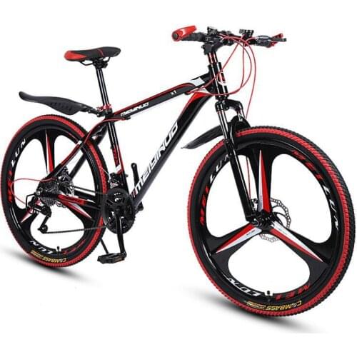 Factory Direct Sales 26-Inch Double Disc Brake Variable Speed Student Adult Bicycle Integrated Wheel Mountain Bike