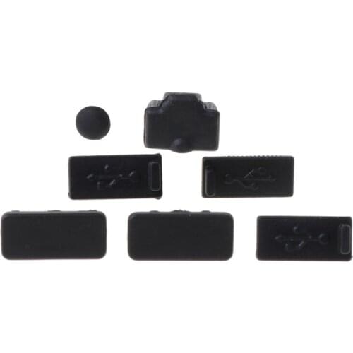 7pcs USB Dust Plug Cover for xbox one X Gaming Console Dust Proof Cap Kits