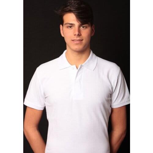 Polo shirt restaurant pizzeria waiter tennis mens fashion White pink Green Blue