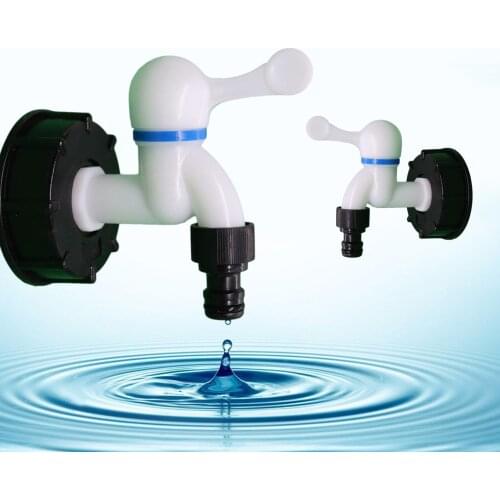 S60X6 IBC Tank Adapter Tap Adapter 1/2in 3/4in Coarse Thread Connector Garden Hose Faucet Water Tank Hose Garden Connector