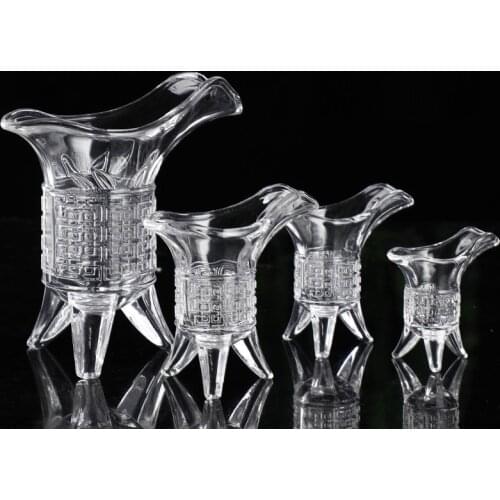 10ml/20ml/30ml/100ml Glass Three-Legged Wine Cup Creative Chinese Home Antique Small Wine Cup Vodka Shot Glass Spirits Beer Mug