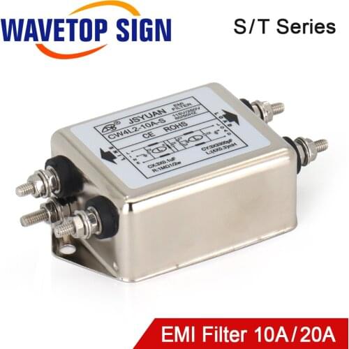 WaveTopSign Power EMI Filter CW4L2-10A-T/S CW4L2-20A-T/S Single Phase AC 115V / 250V 20A 50/60HZ Free Shipping