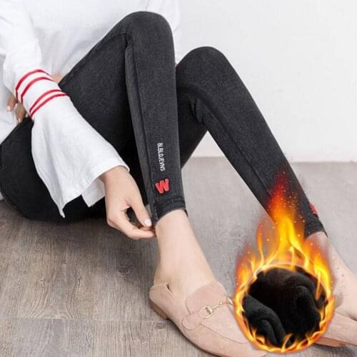 Winter Womens Tights Plush Thickened Warm Pants High Waist Tights Womens Tights Warm Elastic Large Size S-3XL Warm Leggings