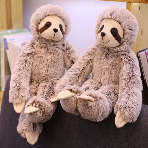 New 1pc 50cm/70cm Lifelike Sloth Baby Doll Sloth Plush Toys Stuffed Dolls Kids Toys Lovely Doll