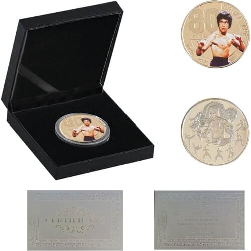 1940-2020 80 Years Silver Coin Of Bruce LEE Chinese Gongfu Is Good W/ Luxury Box