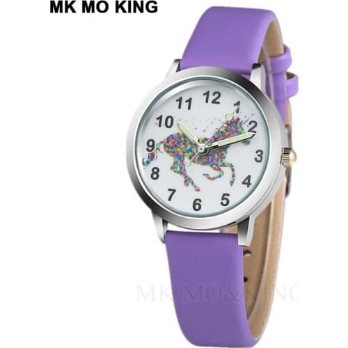 2020 Creative Childrens Watch 3D Pegasus Sparkling Cartoon Girl Quartz Clock Sky Blue Boy Child Casual Watch Montres Kol Saati