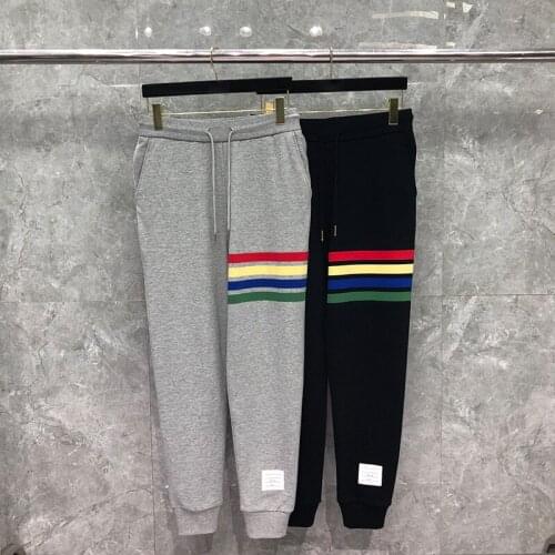 2021 Fashion Brand Sweatpants Men Spring Autumn Cotton Casual Sports Trousers Color Stripes Mens Jogger Track Pants Ins