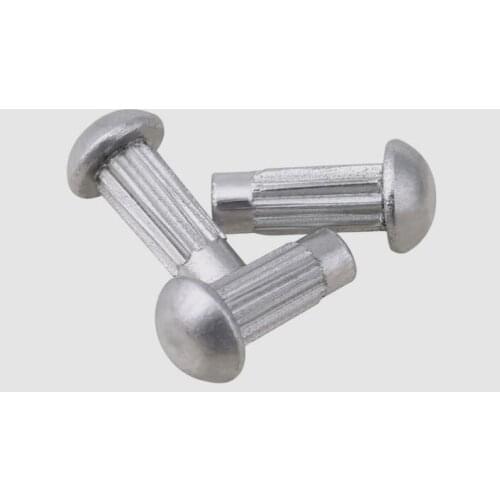 30pcs M2 M2.5 M3 Knurled aluminum Spiral rivet Twill nameplate rivet 4-8mm length
