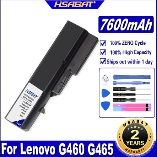 HSABAT L09M6Y02 L10M6F21 L09S6Y02 L09L6Y02 7600mAh Battery for Lenovo G460 G465 G470 G475 G560 G565 G570 G575 G770 Z460 Batterie