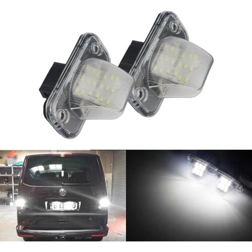 ANGRONG 2x LED License Number Plate Light Lamp For VW Transporter T4 Multivan Caravelle Passat