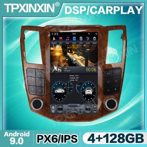 Tesla IPS Screen Android 9 Car Radio For Lexus RX RX300 RX330 RX350 RX400H 2004-2007 Multimedia Video DVD Player Navigation GPS