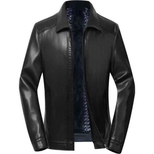 Free shipping mens leather jacket men winter coat motorcycle jacket mens winter trends coat