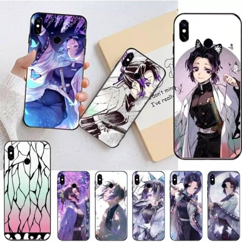 Kochou Shinobu Demon Slayer anime Phone Case For Xiaomi Redmi note 7 8 9 t max3 s 10 pro lite coque funda shell cover