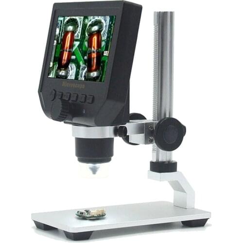 Elecrow Digital Portable 1-600X 3.6MP 4.3inch HD OLED Display Digital Microscope Continuous Magnifier with Aluminum Alloy Stand