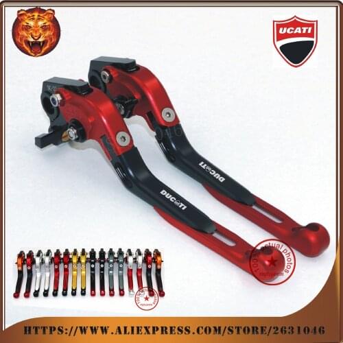 For DUCATI Monster 400 620 620-MTS 620MTS MTS 695 S2R 800 red black Motorcycle Adjustable Folding Extendable Brake Clutch Leve