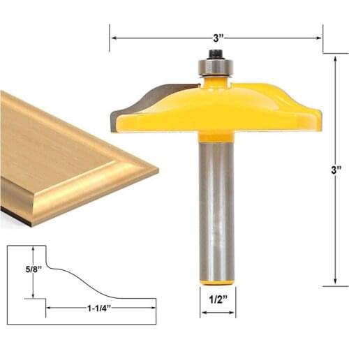 12.7mm 1/2 Cabinet Door Rail Stile Milling Cutter Woodworking Router Bit Wood Tool Floor Puzzle Knives Panel Raiser Glue Joint