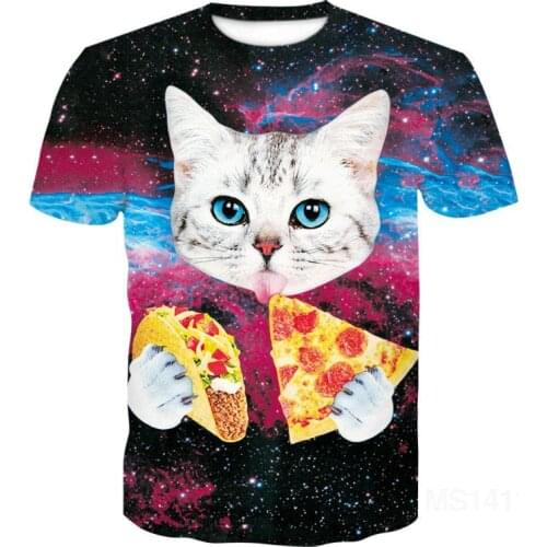 Cat Ragdoll Short Sleeve T-Shirt Half Sleeve 3D Printed T-Shirt Tops Men Women Kids Pet T-shirt Asian Size 6XL