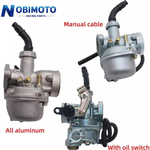 Motorcycle PZ19 Carburetor Hand Cable Chock Carb For 70cc 90cc 110cc Pit Dirt Bike Quad Enduro Off road Go Kart ATV