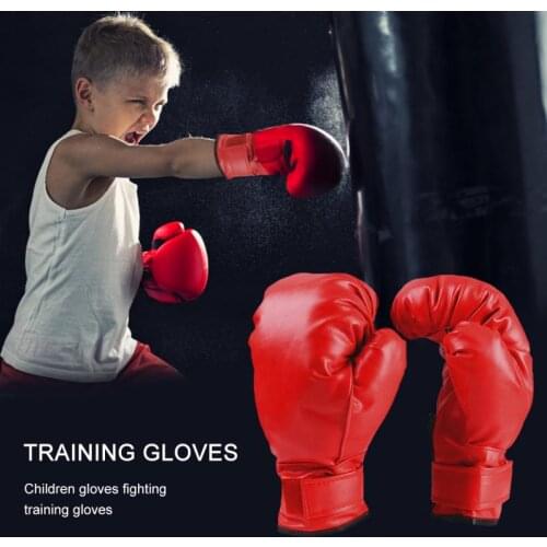 Kick Boxing Gloves for Men Women PU Karate Muay Thai Guantes De Boxeo Free Fight MMA Sanda Training Adults Kids Equipment #ED