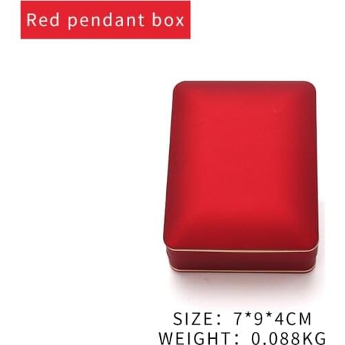 New Red Engagement Led Female Jewelry Pendent Storage Display Box For Lover Earring Wedding Ring Packaging Gift Cases 5 Colors
