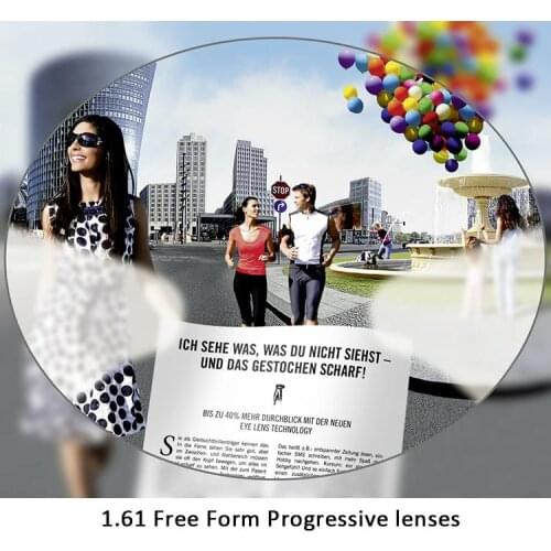 1.61 Index Radiation Protection Multifcoal Free Form Progressive Glasses Lenses Prescription