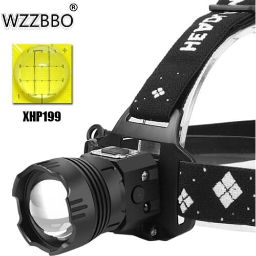 1000000LM Powerful Led Headlamp XHP199 Rechargeable Head Flashlight L2 Usb Fishing Headlight 18650 IR Sensor Head Lamp Lights
